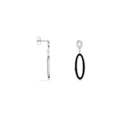 Boucles D'oreilles Pendantes Olga Acier Blanc -Garmin Soldes FIOFBW0137 view1