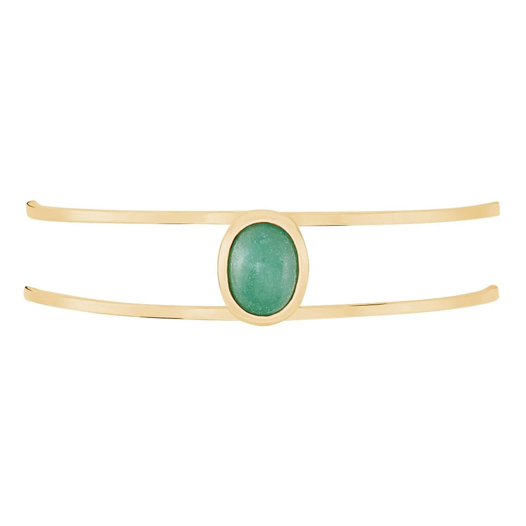 Bracelet Jonc Veina Plaqué Or Jaune Aventurine 4 Bracelet Jonc Veina Plaqué Or Jaune Aventurine – Image 2