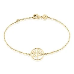 Bracelet Plaque Or Jaune Galvina