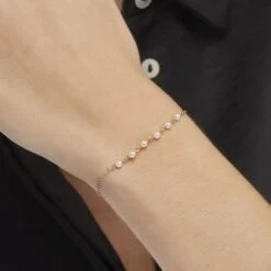 Bracelet Plaqué Or Jaune Aglaya Perles D'imitation -Garmin Soldes FQBFJX2123 model1