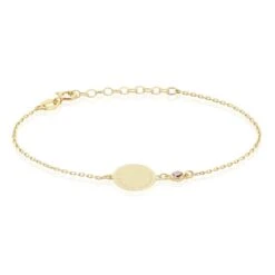 Bracelet Giusto Plaque Or Oxyde De Zirconium