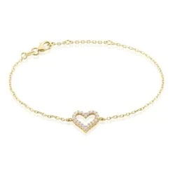 Bracelet Plaqué Or Jaune Fae Oxydes De Zirconium