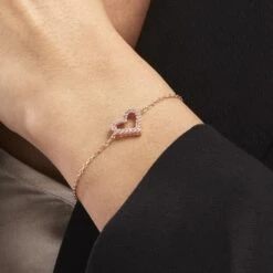 Bracelet Plaqué Or Jaune Fae Oxydes De Zirconium -Garmin Soldes FQBFJZS009 model1