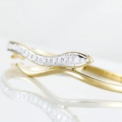 Bracelet Jonc Reyyanae Plaqué Or Jaune Oxyde De Zirconium -Garmin Soldes FQBFJZW169 view2