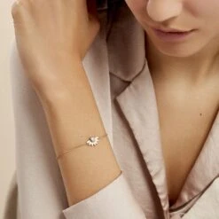 Bracelet Varia Plaqué Or Jaune Oxyde De Zirconium -Garmin Soldes FQBFJZW329 model1