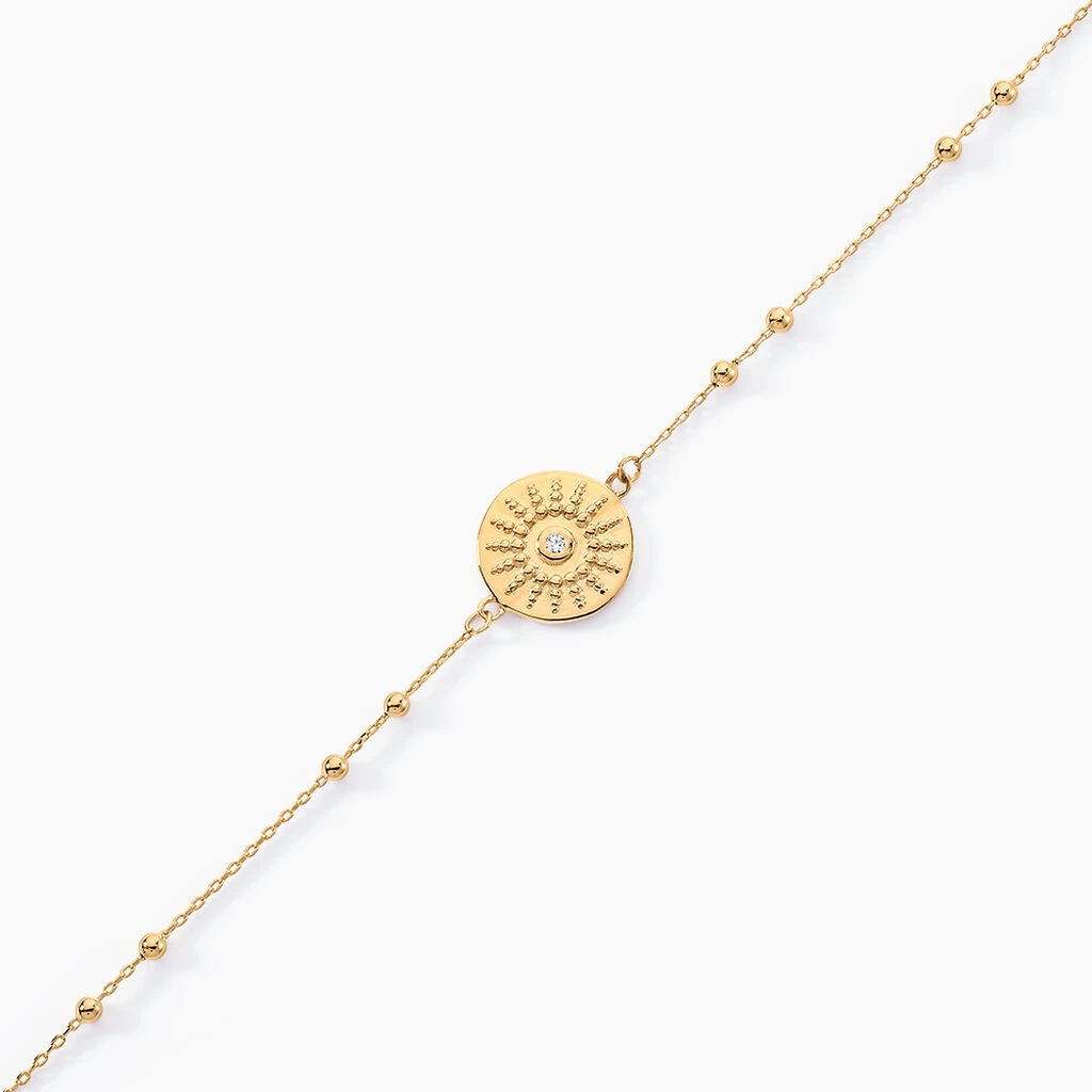 Bracelet Artea Plaqué Or Jaune Oxyde De Zirconium 4 Bracelet Artea Plaqué Or Jaune Oxyde De Zirconium – Image 2