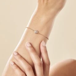 Bracelet Plaqué Or Larraso Oxydes De Zirconium -Garmin Soldes FQBFJZW384 model1