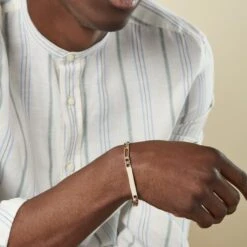 Bracelet Identité Bixente Plaqué Or Jaune -Garmin Soldes FQBHJW0136 model0