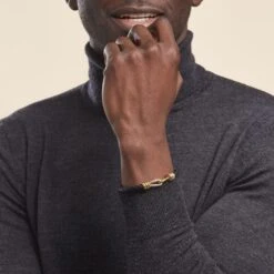 Bracelet Plaqué Or Rodolf Cuir -Garmin Soldes FQBHJW0150 model0