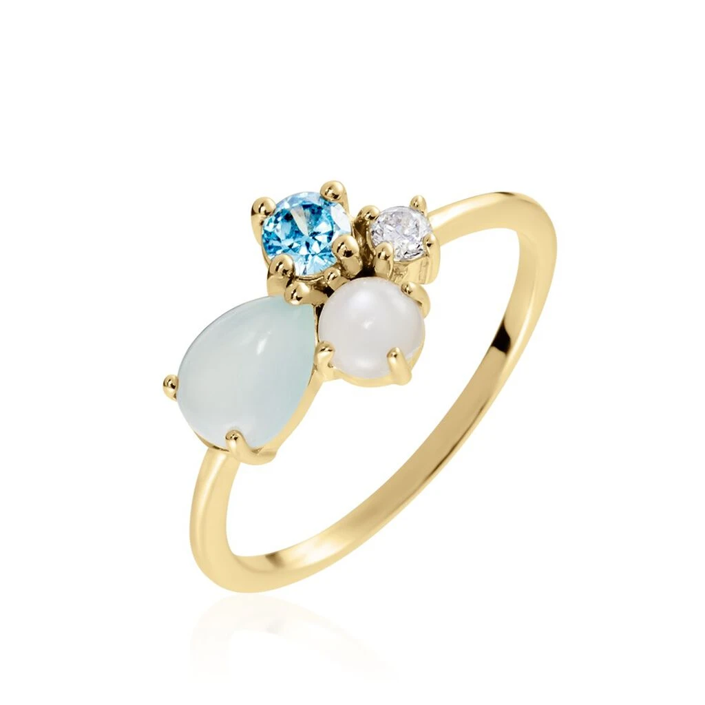 Bague Ilhan Plaqué Or Agate Oxyde 3 Bague Ilhan Plaqué Or Agate Oxyde