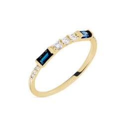 Bague Plaqué Or Jaune Calvin Oxyde De Zirconium