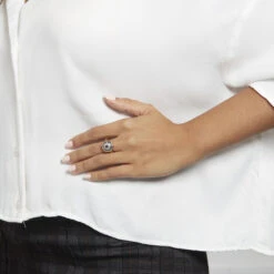 Bague Hans Plaqué Or Oxyde Pierre -Garmin Soldes FQDFJXB146 model1