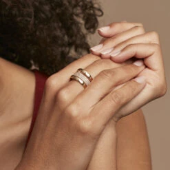 Bague Adelicia Plaqué Or Jaune Oxyde De Zirconium -Garmin Soldes FQDFJZW535 model1