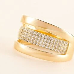 Bague Adelicia Plaqué Or Jaune Oxyde De Zirconium -Garmin Soldes FQDFJZW535 view3