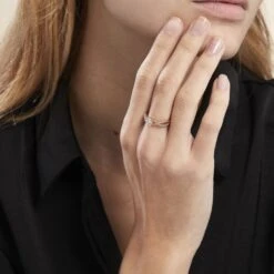 Bague Solitaire Plaqué Or Jaune Arienne Oxydes De Zirconium -Garmin Soldes FQDFJZW576 model0