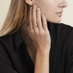 Bague Solitaire Plaqué Or Jaune Arienne Oxydes De Zirconium -Garmin Soldes FQDFJZW576 model1