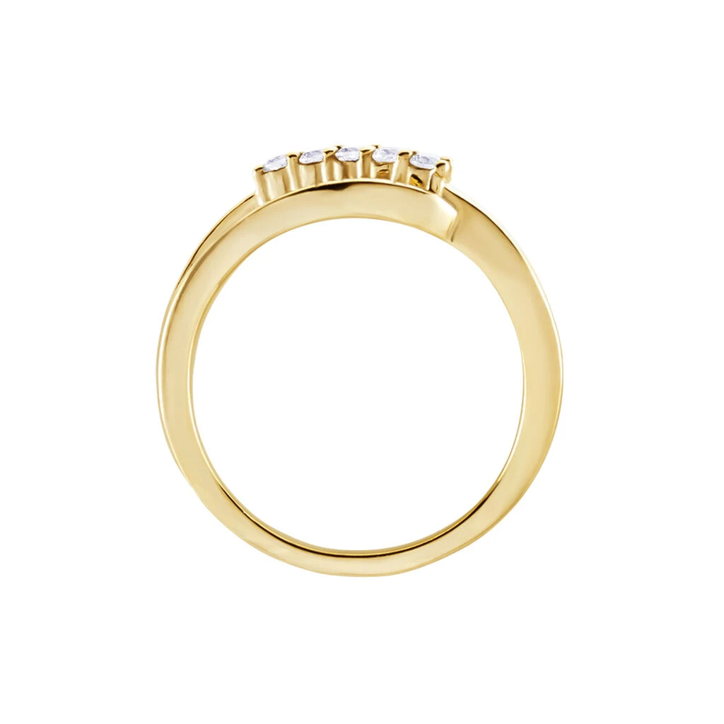 Bague Plaqué Or Jaune Ciera Oxydes De Zirconium 5 Bague Plaqué Or Jaune Ciera Oxydes De Zirconium – Image 3