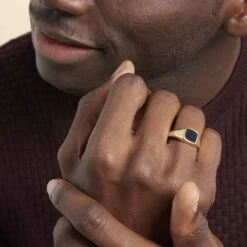 Chevalière Kauai Plaqué Or Jaune Pierre De Synthese 9 Chevalière Kauai Plaqué Or Jaune Pierre De Synthese -Garmin Soldes FQHHJNN109 model0