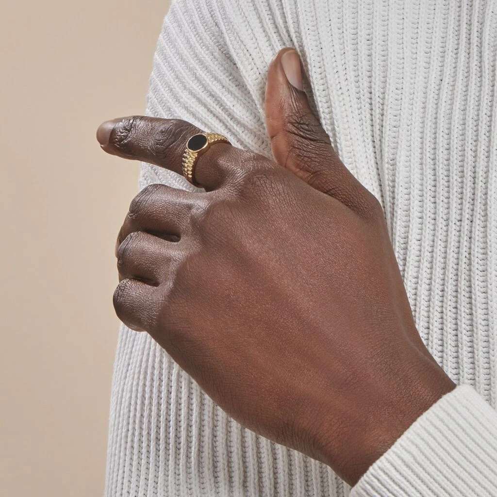 Chevalière Plaqué Or Jaune Haakon Onyx 8 Chevalière Plaqué Or Jaune Haakon Onyx – Image 6