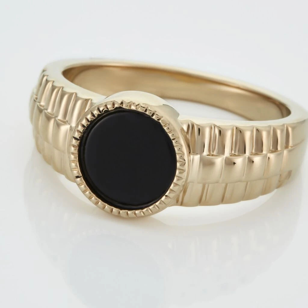 Chevalière Plaqué Or Jaune Haakon Onyx 6 Chevalière Plaqué Or Jaune Haakon Onyx – Image 4