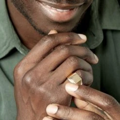 Chevalière Lionel Plaqué Or Jaune -Garmin Soldes FQHHJW0128 model1