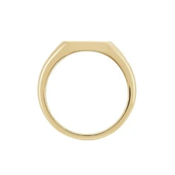 Chevalière Plaqué Or Jaune Nelson Email Noir -Garmin Soldes FQHHJW0150 view2