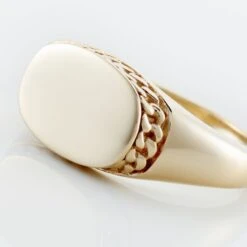 Chevalière Plaqué Or Jaune Nail -Garmin Soldes FQHHJW0155 view3