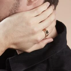 Chevalière Tobias Plaqué Or Jaune -Garmin Soldes FQHHJW0159 model1