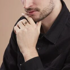 Chevalière Sebastiano Plaqué Or Jaune -Garmin Soldes FQHHJW0160 model0