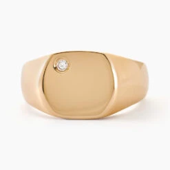 Chevalière Hide Plaqué Or Oxyde De Zirconium