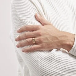 Chevalière Plaqué Or Khepri Oxyde De Zirconium -Garmin Soldes FQHHJZW103 model1