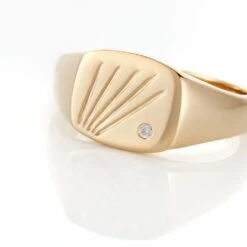 Chevalière Plaqué Or Khepri Oxyde De Zirconium -Garmin Soldes FQHHJZW103 view3