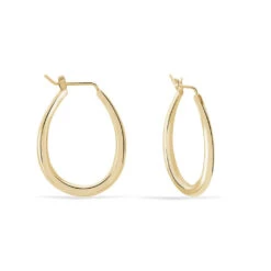 Créoles Olivia Ovale Plaqué Or Jaune -Garmin Soldes FQOFJW0455 view2