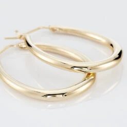 Créoles Olivia Ovale Plaqué Or Jaune -Garmin Soldes FQOFJW0455 view3