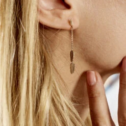 Boucles D'oreilles Pendantes Plaqué Or Jaune Libby -Garmin Soldes FQOFJW0598 model1