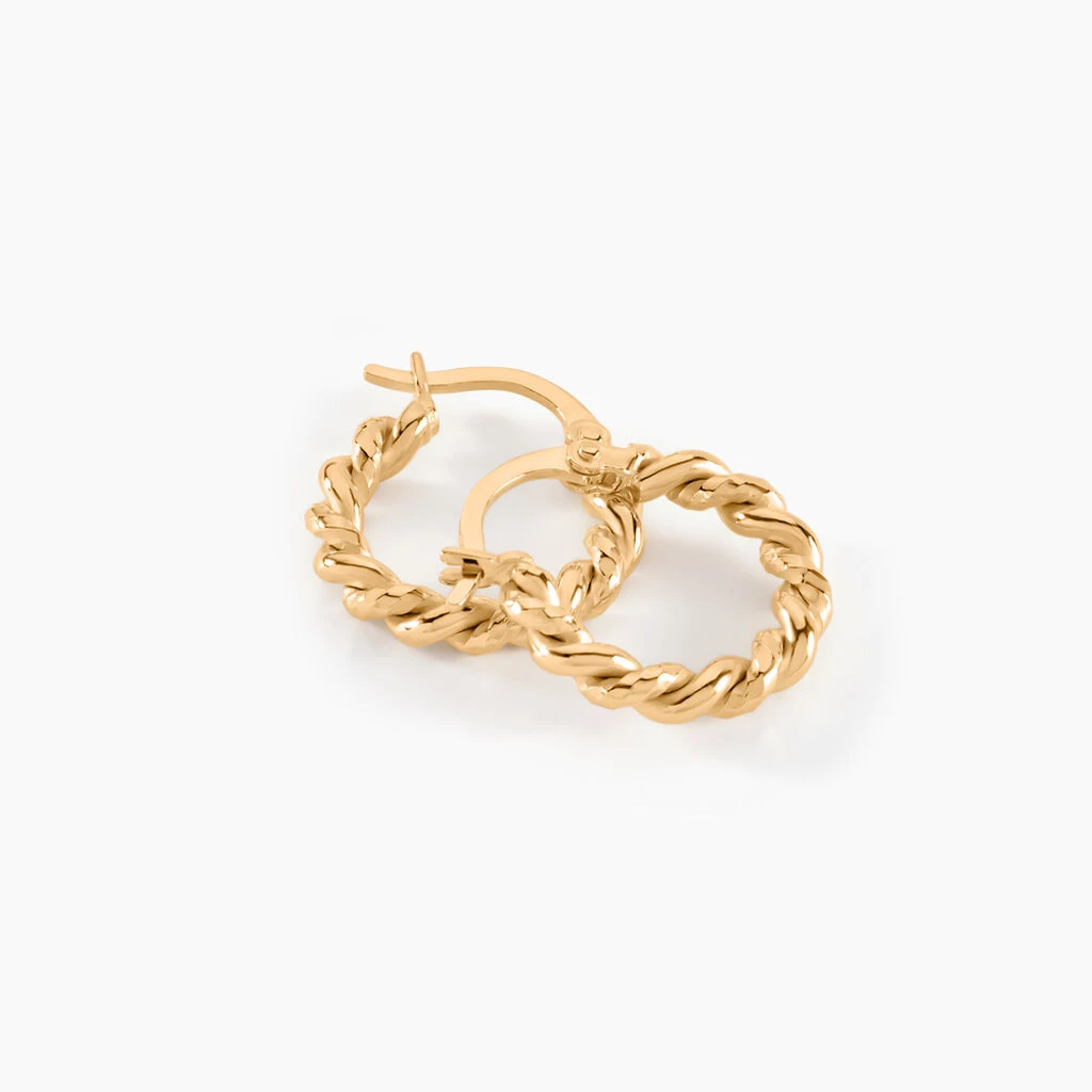 Créoles Plaqué Or Jaune Isaiah 4 Créoles Plaqué Or Jaune Isaiah – Image 2