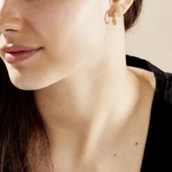 Créoles Serhat Plaqué Or Jaune -Garmin Soldes FQOFJW0638 model0