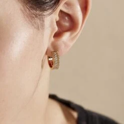 Boucles D'oreilles Pendantes Marie-baptistine Plaqué Or Oxyde -Garmin Soldes FQOFJZW480 model1