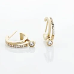 Créoles Plaqué Or Par Oxyde De Zirconium -Garmin Soldes FQOFJZW545 view2