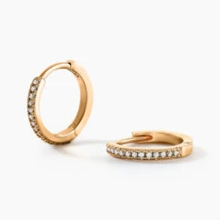 Créoles Kalinda Plaqué Or Jaune Oxyde De Zirconium