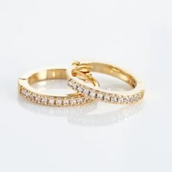 Créoles Kalinda Plaqué Or Jaune Oxyde De Zirconium -Garmin Soldes FQOFJZW558 view2