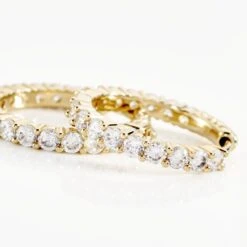 Créoles Zoelia Plaqué Or Jaune Oxyde De Zirconium -Garmin Soldes FQOFJZW581 view2