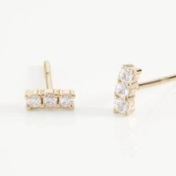 Boucles D'oreilles Puces Plaqué Or Jaune Alodia Oxydes De Zirconium -Garmin Soldes FQOFJZW594 view2