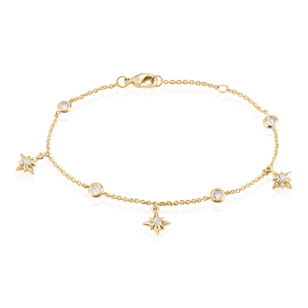 Chaîne De Cheville Lenka Plaqué Or Jaune Oxyde De Zirconium 3 Chaîne De Cheville Lenka Plaqué Or Jaune Oxyde De Zirconium