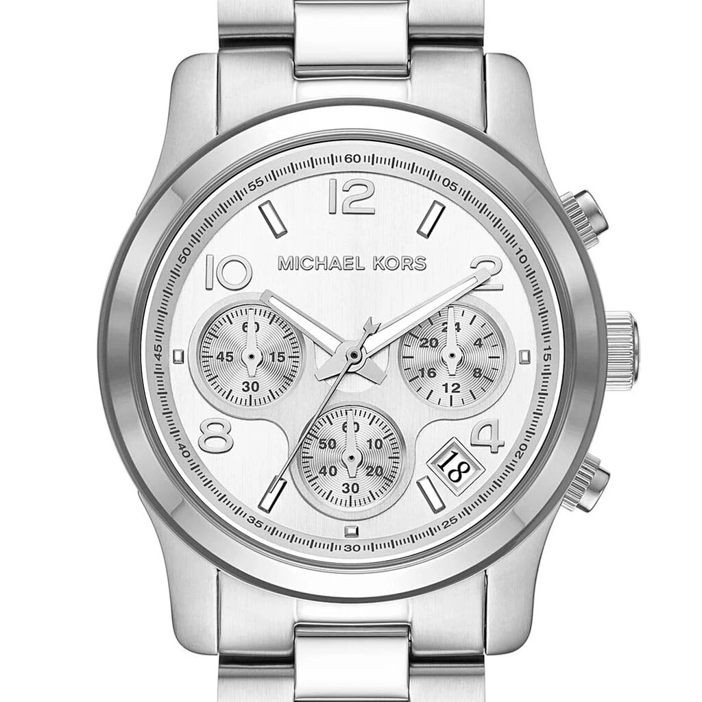 Montre Michael Kors Fossil Runway Argenté 7 Montre Michael Kors Fossil Runway Argenté – Image 5