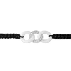 Bracelet Link Argent Blanc Oxyde De Zirconium Et Céramique -Garmin Soldes MABFBXW133 view1