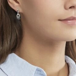 Boucles D'oreilles Pendantes Héléane Argent Blanc Céramique Et Oxyde 9 Boucles D'oreilles Pendantes Héléane Argent Blanc Céramique Et Oxyde -Garmin Soldes MAOFBXN117 model0