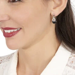 Boucles D'oreilles Pendantes Héléane Argent Blanc Céramique Et Oxyde 8 Boucles D'oreilles Pendantes Héléane Argent Blanc Céramique Et Oxyde -Garmin Soldes MAOFBXN117 view3