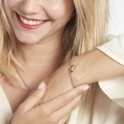 Bracelet Disney Acier Doré Rose Cristaux -Garmin Soldes MIBFRPW225 model1