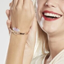 Bracelet Jonc Disney Acier Doré Rose Cristaux -Garmin Soldes MIBFRPW227 model1